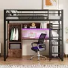 Letto a castello Flieks in metallo 90x200cm con armadio, Anteprima dell’immagine prodotto 2