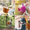 Wicker Handgewebt Fahrrad vorne Lenker Korb Fahrrad Fracht Produktbild-Vorschau 2