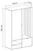 AX LIVING Garderobe Flur Milanoir 100 cm mit Spiegel Modern Produktbild-Vorschau 7