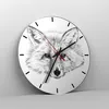 Wanduhr - Rund - Glasuhr - Wolf Kinder Skizze illustriert - Produktbild-Vorschau 4