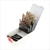 A set of drill bits in a gray plastic case, with the lid open. Náhľad obrázku produktu