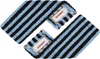 Two blue and black striped mop heads are shown against a white background. Produktbild-Vorschau