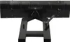 A black snow plow attachment for a forklift is shown from the back, mounted on its stand. Náhľad obrázku produktu