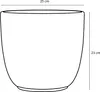 Mica Decorations Tusca Blumentopf - H23 x Ø25 cm - Grün Produktbild-Vorschau 4