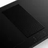 A close-up, angled view of a black induction cooktop with a built-in ventilation grille. Náhled obrázku produktu