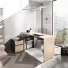 Dmora Schreibtisch Gardena 139x92x75 cm Braun, 2 Ablagen, 1 Produktbild-Vorschau 2