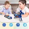 Magnetické auto dinosaurus Modrá hračka proměna ideální Náhled obrázku produktu 7