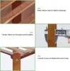 A collage of close-up images highlighting features of a bamboo plant stand. Produktbild-Vorschau