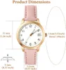 Orologio da donna in pelle, orologio analogico al quarzo da Anteprima dell’immagine prodotto 2