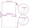 vidaXL Sprchová roleta 140x240 cm šířka látky 136 cm Náhled obrázku produktu 7