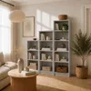 Modernes Bücherregal 50x31x148 cm - Hellgrau – 4 Ablagen – Produktbild-Vorschau 4