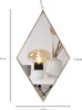 QUVIO Spiegel Diamantform schmal - Gold Produktbild-Vorschau 2