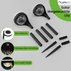 Product image showcasing solar garden lights with accompanying accessories and feature callouts. Náhľad obrázku produktu
