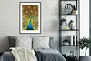 MuchoWow® Gerahmtes Poster Pfau - Vogel - Blau 60x90 cm - Produktbild-Vorschau 2