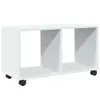 A white, two-compartment storage unit with wheels on a white background. Náhled obrázku produktu