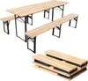 Set da giardino in legno – Tavolo pieghevole con 2 panche Anteprima dell’immagine prodotto 1