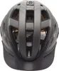 A black and gray bicycle helmet viewed from the back. Produktbild-Vorschau
