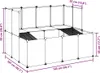vidaXL Klec pro malá zvířata černá 143x107x93 cm PP a ocel Náhled obrázku produktu 8