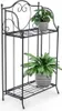 Zweistöckiger Blumenkasten aus schwarzem Metall Produktbild-Vorschau 1
