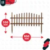 A wooden garden fence section with dimensions indicated. Náhled obrázku produktu