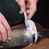 Hands using a fish scaler on a fish. Náhled obrázku produktu