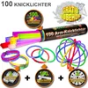100 Arm Knicklichter 8 Farben, Leuchtstäbe Neon Party Deko, Produktbild-Vorschau 2