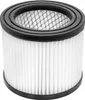 A close-up studio shot of a round, pleated air filter with black rubber seals on the top and bottom. Produktbild-Vorschau