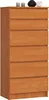 Kommode AKORD K60 Erle 60 cm 6 Schubladen B60 x H130 x T40 Produktbild-Vorschau 1