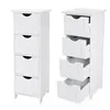 Kommode - Badezimmer - 4 Fächer - 30x82x30 cm - weiß Produktbild-Vorschau 5