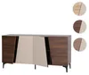 Zijtafel HWC-Q83, dressoir met deuren met 3D-structuur, Productafbeelding-voorbeeld 8