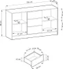 Furniture24 Kommode Nelly 2D3S Sideboard 155 cm mit Produktbild-Vorschau 2