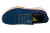A top-down view of a blue Skechers sneaker. Voir les images du produit