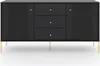 FURNLUX Anrichte Iseo Schwarz Und Gold 154cm / Hauptfarbe: Produktbild-Vorschau 3