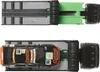 Top-down view of two toy trucks, one empty and one carrying a toy car. Náhľad obrázku produktu