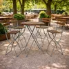 Biergarten Set Biergartengarnitur Stehtisch + 4 Hochstühle Akazie 80x80x110cm Produktbild-Vorschau