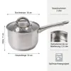 Stielkasserolle 2 L Ø16 cm mit Glasdeckel – Edelstahl Produktbild-Vorschau 3