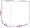 A line drawing of a cube-shaped planter with dimensions indicated. Anteprima dell’immagine prodotto