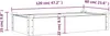 vidaXL Podwyższone łóżko z wkładem brązowe 120x60x25 cm z Podgląd zdjęcia produktu 8