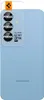 A light blue Samsung smartphone with a screen protector applied to the camera module. Anteprima dell’immagine prodotto