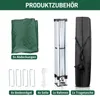 Product accessories for a pop-up gazebo, including covers, stakes, ropes, frame, and a carrying bag. Podgląd zdjęcia produktu