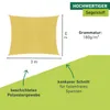 Sonnensegel Rechteck, 2x3m, gelb, wasserabweisend Produktbild-Vorschau 2