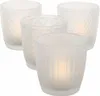 Windlicht MARILU - 4 teilig - Glas lackiert - Farbe: weiß Produktbild-Vorschau 1
