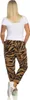 Damen Jogginghose Freizeithose Hose mit Muster, Braun S/M/L Produktbild-Vorschau 5