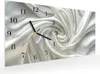 Wanduhr aus Glas mit Motiv Seidene Textur- 60 x 30 cm - Produktbild-Vorschau 2