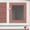 vidaXL Velká králíkárna hnědobílá 201x45x85 cm dřevo Náhled obrázku produktu 5