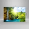 Bilder auf glas - Wasserfall Forrest Himmel - 120x80cm - Produktbild-Vorschau 3