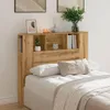 vidaXL Kopfteil mit Ablagen Artisan-Eiche 120x19x104,5cm Produktbild-Vorschau 3