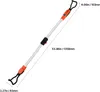 A silver and orange telescopic pole with black accents, shown diagonally against a white background. Dimensions are indicated with lines and text. Podgląd zdjęcia produktu