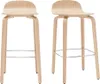Miliboo - Skandinavischer Barhocker aus Eichenholz H68 cm Produktbild-Vorschau 1