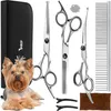 Hundeschere mit Rundspitze Kamm Fellpflege-Set Hunde Katzen Produktbild-Vorschau 1